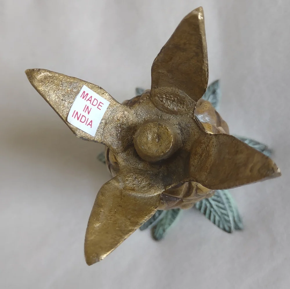 Vintage Hollywood Regency Brass Pineapple Candlestick Holders, Set of 2